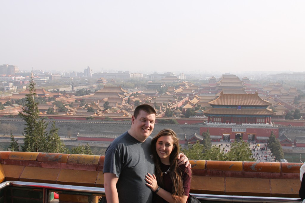 An overlook in the Imperial Gardens, looking back on the Forbidden City. This gives you some idea of how expansive the Forbidden City is!